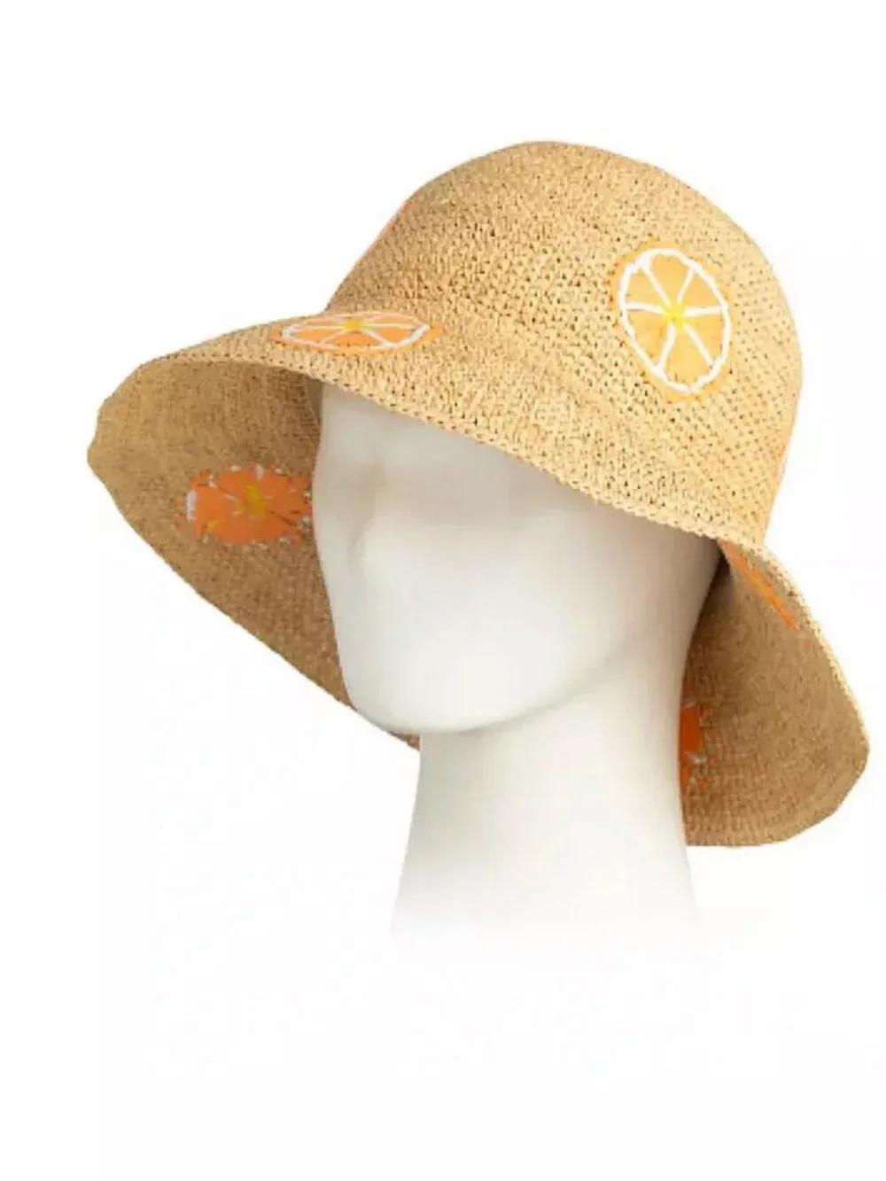 Haute Hippie Raffia Orange Slice Hat